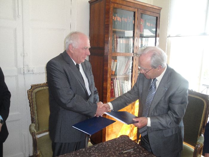 Franciszek Gryciuk, Acting  President of  IPN  and Professor C. Pierre Zaleski, President of the Polish Historical and Literary Society