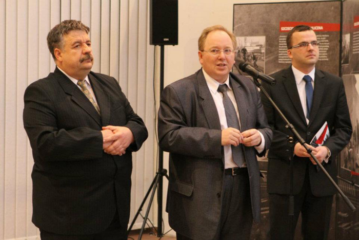 Jacek Janiak, Director of the "Słowianin" Culture House in Szczecin, Artur Ludkowski, Director of the Polish Culture House in Vilnus, dr Marcin Stefaniak, Director of the IPN's Branch in Szczecin Jacek Janiak, Director of the "Słowianin" Culture House in Szczecin, Artur Ludkowski, Director of the Polish Culture House in Vilnus, dr Marcin Stefaniak, Director of the IPN's Branch in Szczecin
