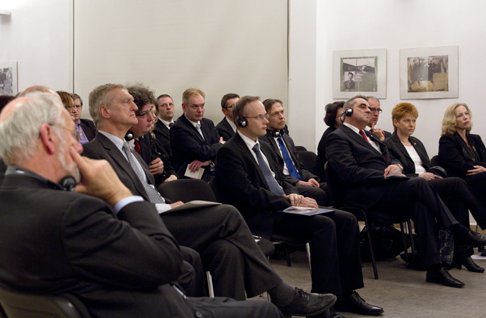 Guests listen to one of the speeches.