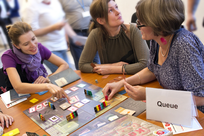 At the English table