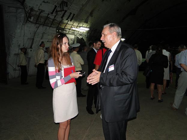 Professor Jerzy Eisler gives an interview to a local newspaper