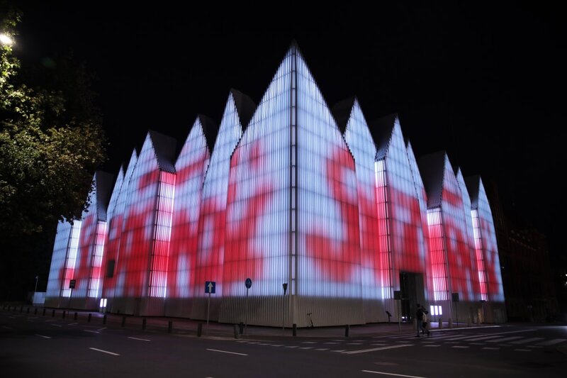 An illumination in tribute to "Solidarity”