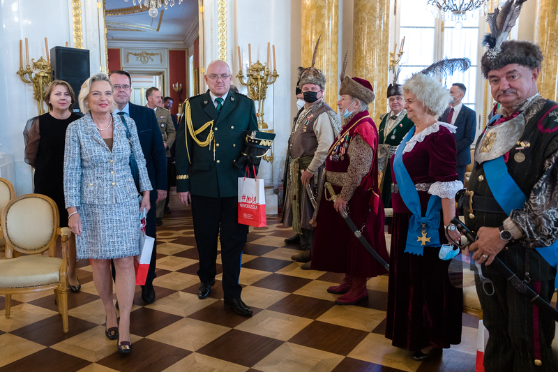 Anna Maria Anders at the opening of the scientific conference  "General Władysław Anders. A soldier and a politician – on the 50th anniversary of his death”– the Royal Castle in Warsaw, 8 September 2020