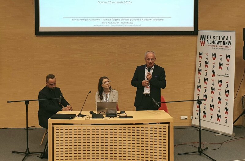 Krzysztof Szwagrzyk, Ph.D., Ds.c. during "Baśka" screening