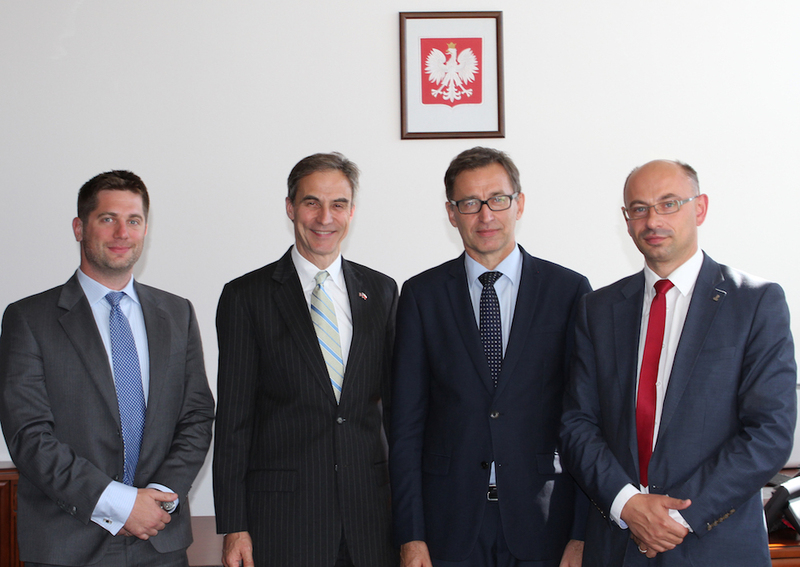 US Ambassador Paul W. Jones, the President of IPN dr Jarosław Szarek,Dr. Mateusz Szpytma, Deputy IPN President and Alexander S. Hughes Second Secretary of the Embassy