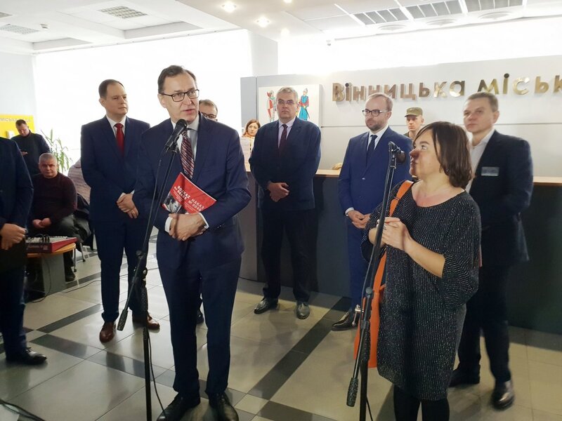 The opening of the exhibition "Order No. 00485. Anti-Polish Operation of the NKVD in Soviet Ukraine 1937-1938" - Vinnytsia (Ukraine), 12 April 2019