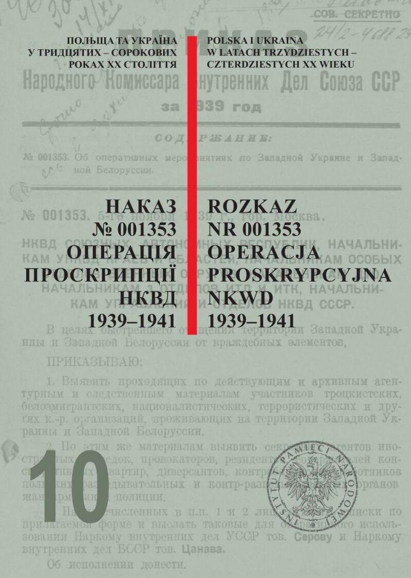 The book Rozkaz nr 001353. Operacja proskrypcyjna NKWD 1939–1941 - cover