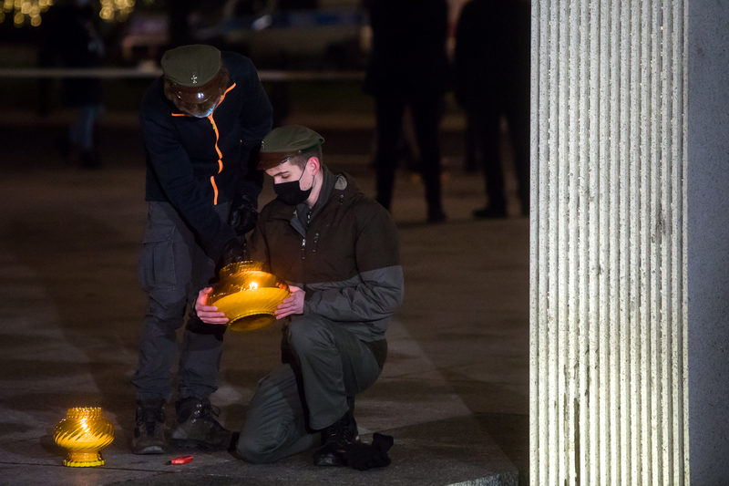Lighting the "Light of Freedom" on the 39th anniversary of the imposition of Martial Law