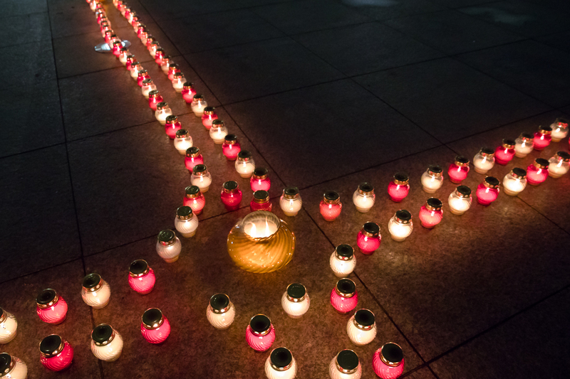 Lighting the "Light of Freedom" on the 39th anniversary of the imposition of Martial Law