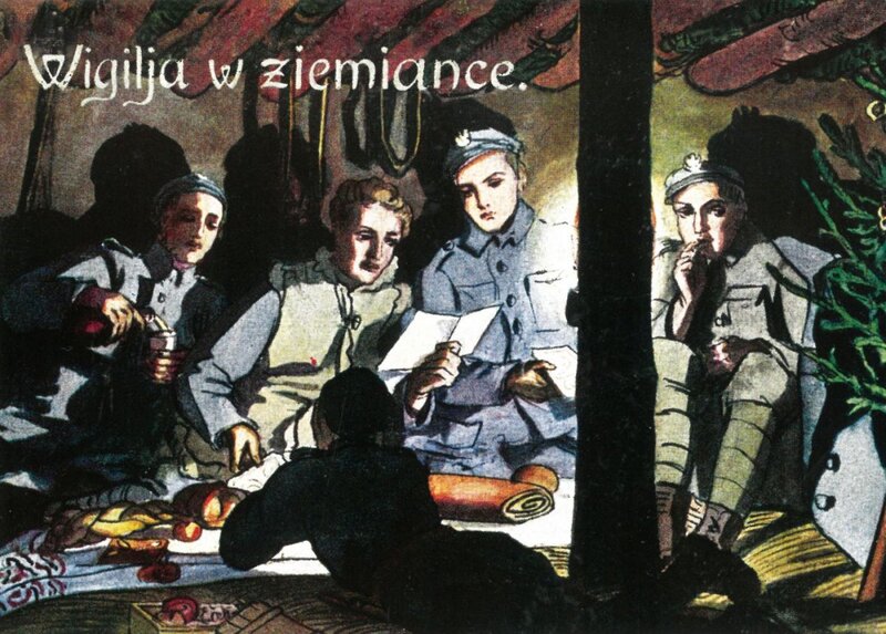 Christmas card. Zofja Plewińska. Paweł Policzkiewicz's private collection