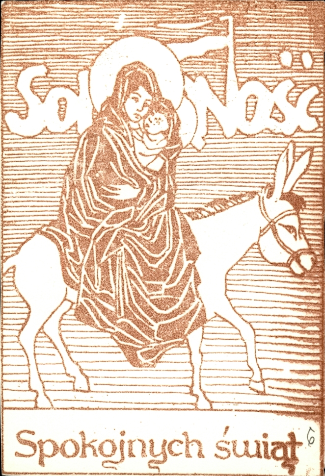 Christmas card from the 1980s. AIPN Łódź