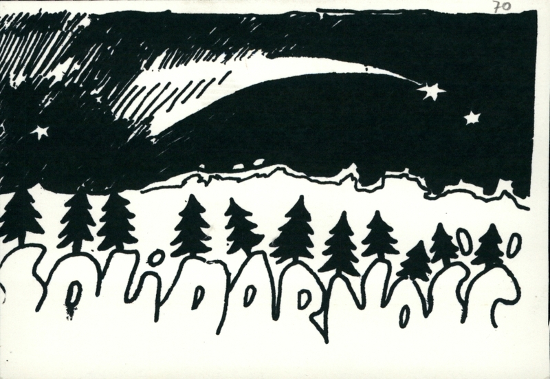 Christmas card from the 1980s. AIPN Łódź