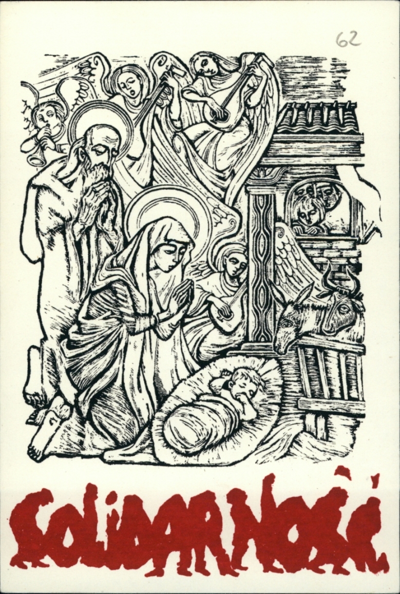 Christmas card from the 1980s. AIPN Łódź