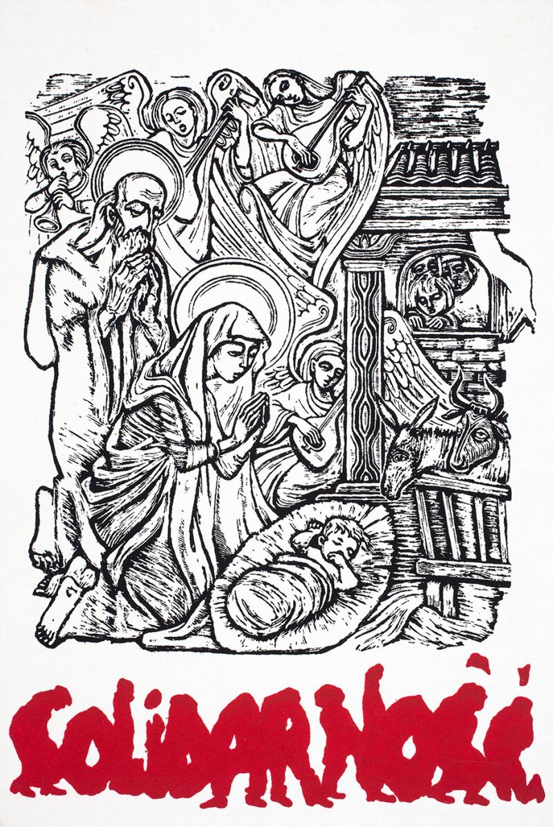 A Christmas card, a donation made to the IPN Archive in Rzeszów by Andrzej Szall on behalf of the Podkarpacie Region NSZZ "Solidarność" Branch in Sanok