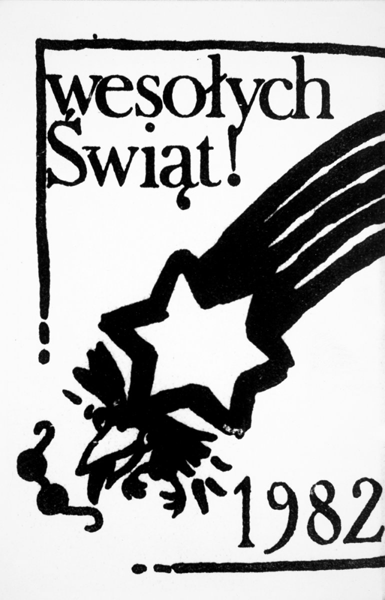 Christmas card from the 1980s. AIPN Rzeszów. Donation made by Anna Leszczyńska