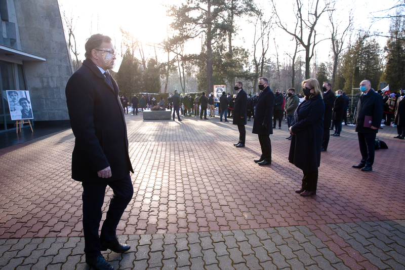 Lidia Lwow-Eberle's funeral ceremony, Warsaw 22 January 2021; Photo: Sławek Kasper