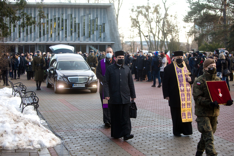 Lidia Lwow-Eberle's funeral ceremony, Warsaw 22 January 2021; Photo: Sławek Kasper