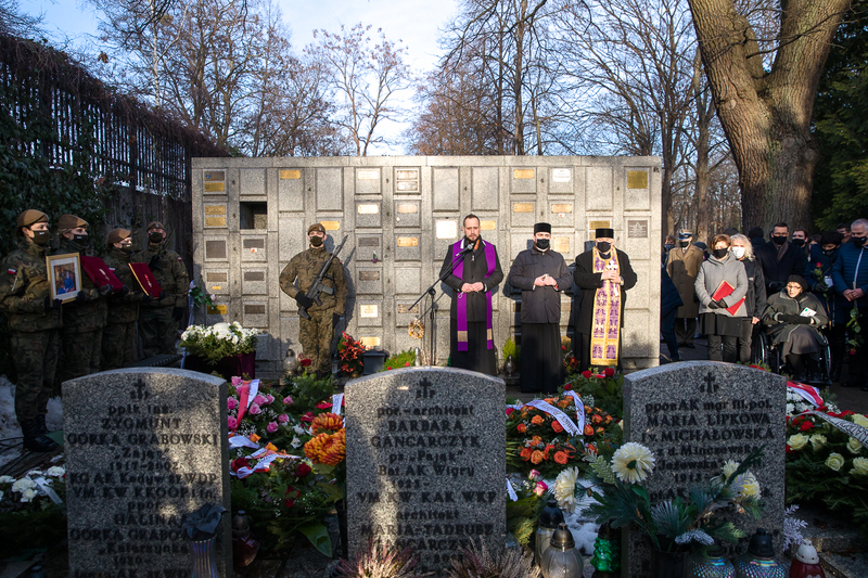 Lidia Lwow-Eberle's funeral ceremony, Warsaw 22 January 2021; Photo: Sławek Kasper