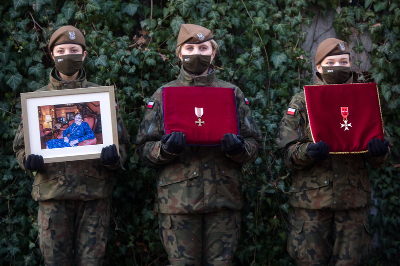 Lidia Lwow-Eberle's funeral ceremony, Warsaw 22 January 2021; Photo: Sławek Kasper