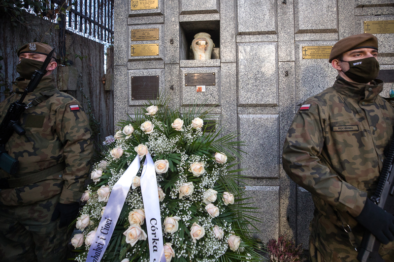 Lidia Lwow-Eberle's funeral ceremony, Warsaw 22 January 2021; Photo: Sławek Kasper