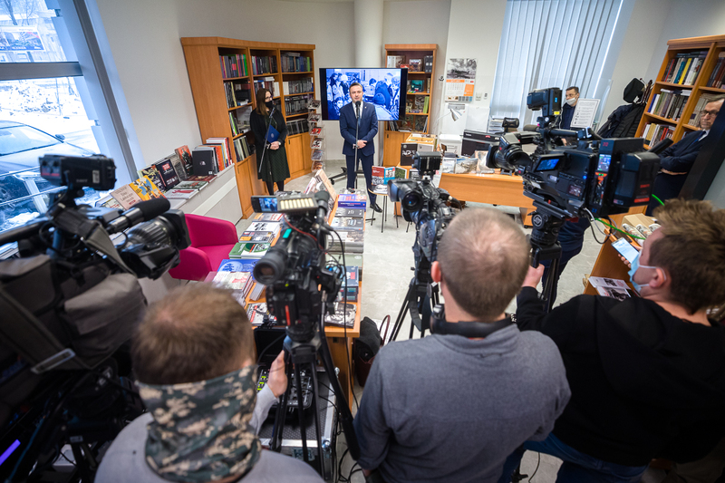 Press briefing of 17 February (photo: Sławek Kasper, IPN)