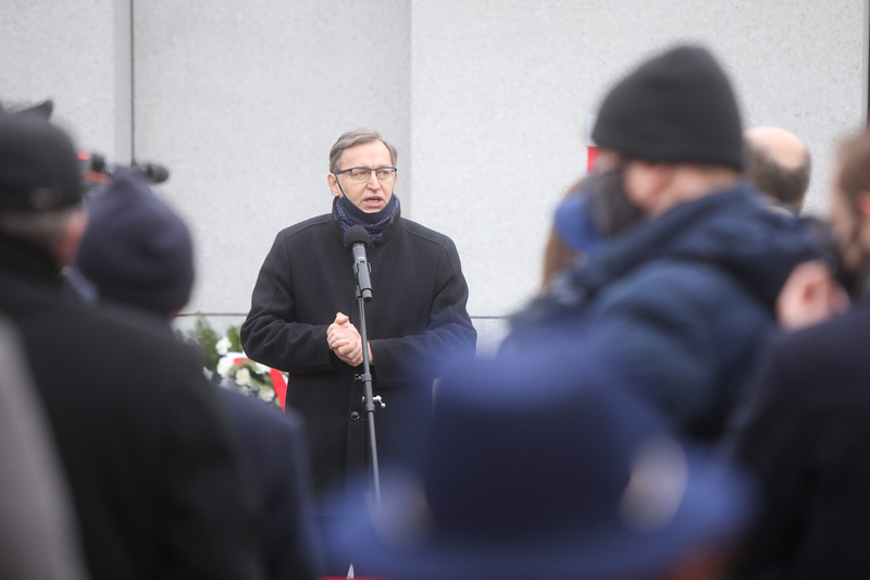 Jarosław Szarek, Ph.D. during 1 March celebrations at the Lot "Ł". Photo: Sławek Kasper, IPN