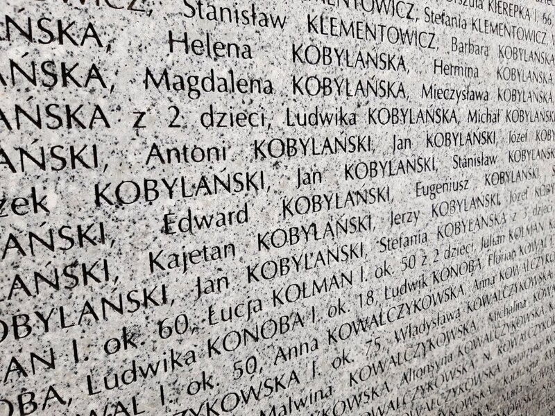 Plaque at the Cemetery in Huta Pieniacka