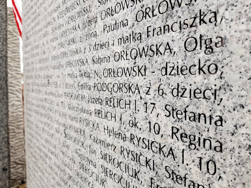 Plaque at the Cemetery in Huta Pieniacka