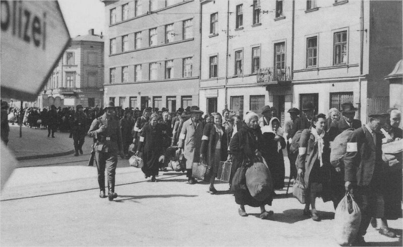 Deportations of Jews from the Ghetto, Lwowska Street, March 1943 (photo: public domain)