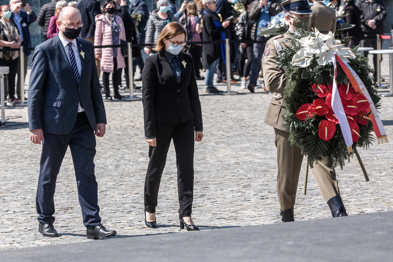 The Monument to the Warsaw Ghetto Heroes, 19 April 2021, photo Sławek Kasper IPN