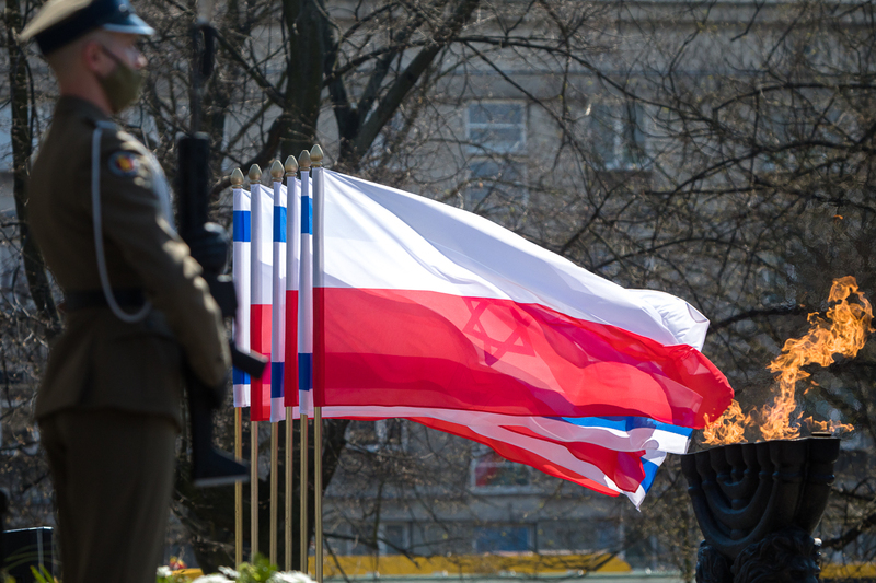 The Monument to the Warsaw Ghetto Heroes, 19 April 2021, photo Sławek Kasper IPN
