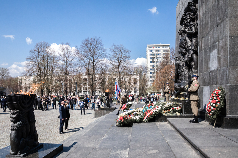 The Monument to the Warsaw Ghetto Heroes, 19 April 2021, photo Sławek Kasper IPN