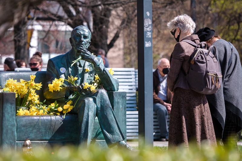 The Monument to the Warsaw Ghetto Heroes, 19 April 2021, photo Sławek Kasper IPN