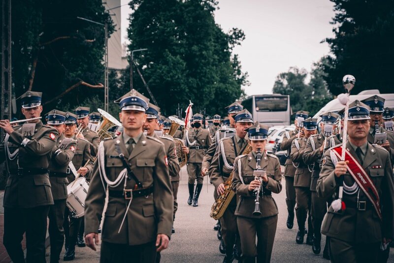 The funeral of 8 soldiers of the Polish Army who died in the defense of Fort III in Pomiechówek in 1939 - Pomiechowo, 20 May 2021