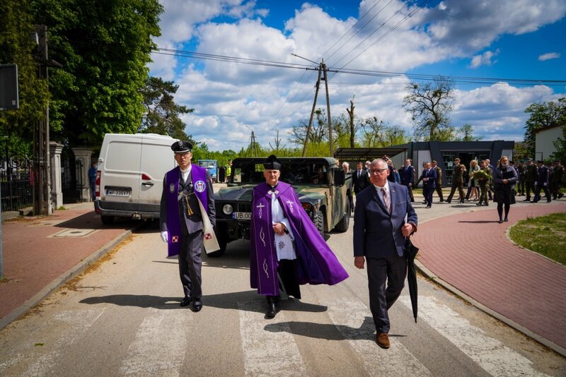 The funeral of 8 soldiers of the Polish Army who died in the defense of Fort III in Pomiechówek in 1939 - Pomiechowo, 20 May 2021