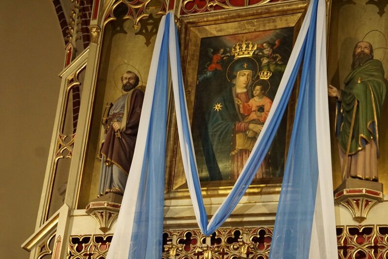 The erection ceremony for the Sanctuary of Our Lady of Klewa, Patroness of Borderland Families, in Skwierzyna (Lubuskie region), 22 May 2021, Photo: Jakub Wojewoda (IPN) The erection ceremony for the Sanctuary of Our Lady of Klewa, Patroness of Borderland Families, in Skwierzyna (Lubuskie region), 22 May 2021, Photo: Jakub Wojewoda (IPN)