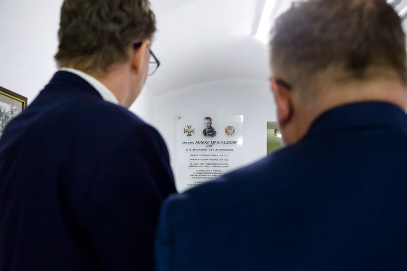 The unveiling of a plaque commemorating General August Emil Fieldorf "Nil"