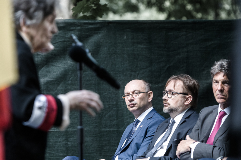 The ceremony of laying the cornerstone for the Memorial Hall at the Warsaw Insurgents Cemetery