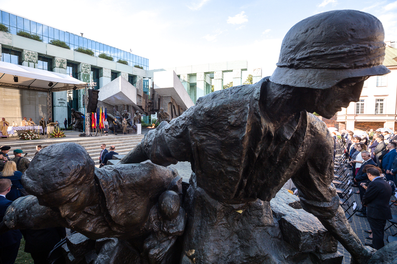 Warsaw Uprising commemoration in the Krasiński Square