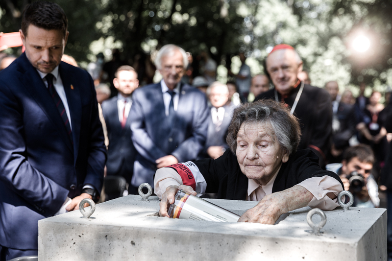 The ceremony of laying the cornerstone for the Memorial Hall at the Warsaw Insurgents Cemetery