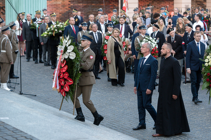 Warsaw Uprising commemoration in the Krasiński Square