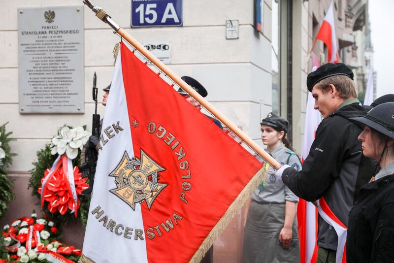 The unveiling of a plaque commemorating Stanisław Peszyński – Warsaw, 6 August 2021. Photo: Sławek Kasper (IPN)