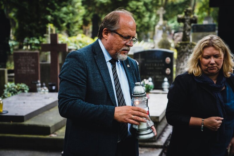 The unveiling of a plaque commemorating Stanisław Peszyński – Warsaw, 6 August 2021. Photo: Sławek Kasper (IPN)