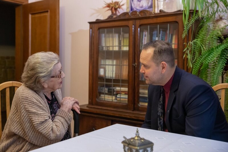Wanda Bortkiewicz's 98th birthday. Photo: Mikołaj Bujak (IPN)