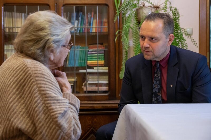 Wanda Bortkiewicz's 98th birthday. Photo: Mikołaj Bujak (IPN)