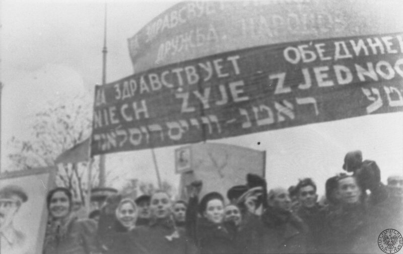 A propaganda rally calling for the incorporation of the so-called western Belarus into the USSR, October 1939 (IPN)