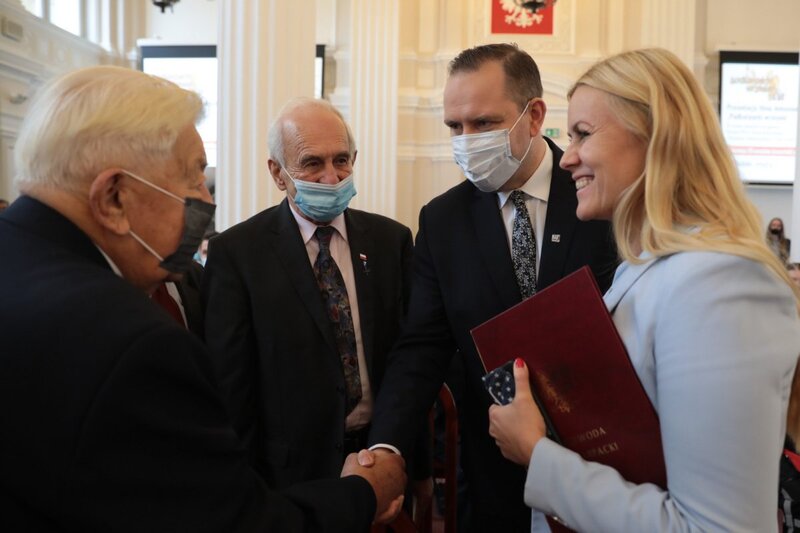 A meeting of the President of the IPN Karol Nawrocki, Ph.D. with young people, representatives of the Subcarpathian Voivode Veterans Council and representatives of the col. Łukasz Ciepliński Historical Club. Photo: Mikołaj Bujak IPN