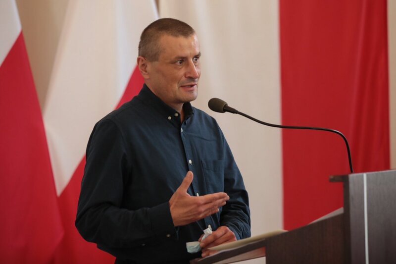A meeting of the President of the IPN Karol Nawrocki, Ph.D. with young people, representatives of the Subcarpathian Voivode Veterans Council and representatives of the col. Łukasz Ciepliński Historical Club. Photo: Mikołaj Bujak IPN