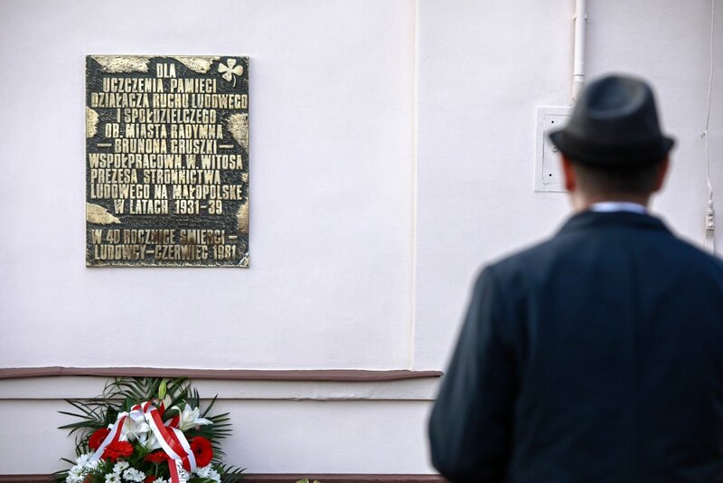 The unveiling of a tombstone on the grave of Bruno Gruszka in Radymno – 24 September 2021