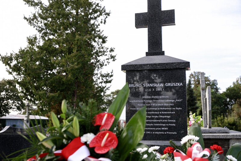 The unveiling of a tombstone on the grave of Bruno Gruszka in Radymno – 24 September 2021